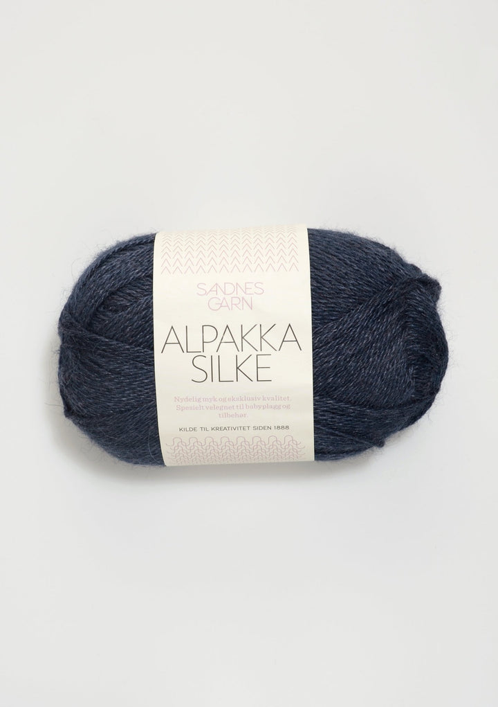 Alpakka Silke - 6081 Djup blå - Butik Maglia