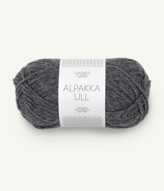 Alpakka Ull - 1053 Mörk gråmelerad - Butik Maglia