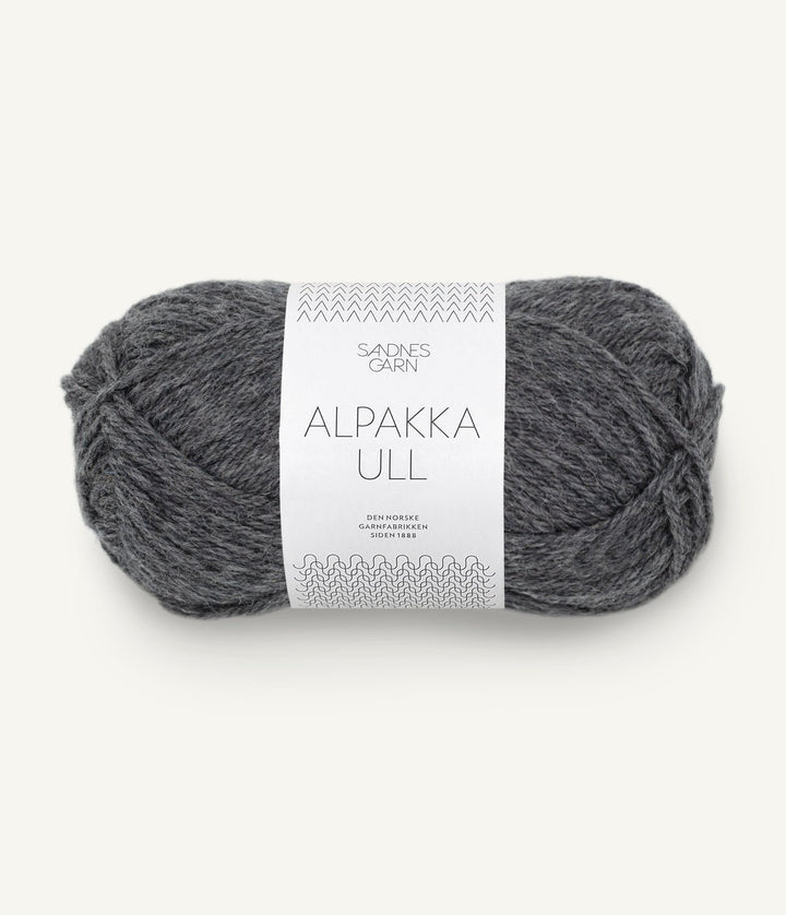 Alpakka Ull - 1053 Mörk gråmelerad - Butik Maglia
