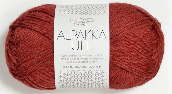 Alpakka Ull - 4035 Mörk Terrakotta - UTGÅTT - Butik Maglia