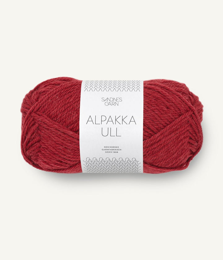 Alpakka Ull - 4236 Djup röd - UTGÅTT - Butik Maglia