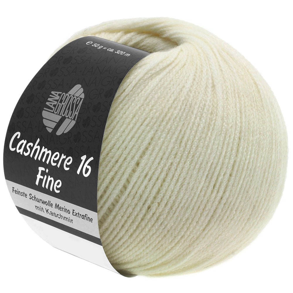 Cashmere 16 FINE Unito - Naturvit - Butik Maglia