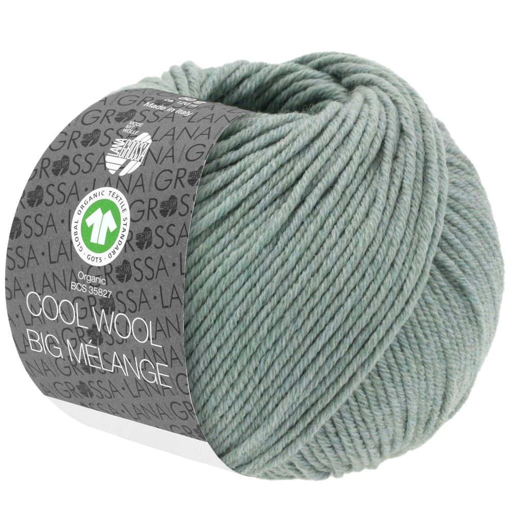 Cool Wool Big Melange GOTS - 209 Grågrön melerad - UTGÅTT - Butik Maglia