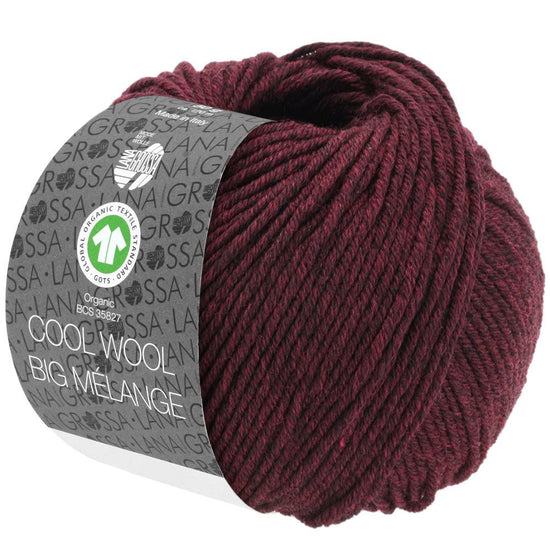 Cool Wool Big Melange GOTS - 219 Mörkröd/Svartröd melerad - UTGÅTT - Butik Maglia