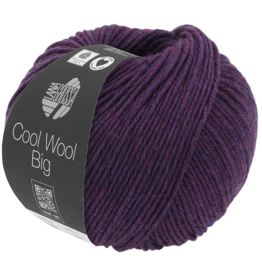 Cool Wool Big Melange (We Care) - 1604 Mörkviolett melerad - Butik Maglia