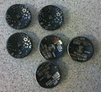 Grafitblomma plast - 22 mm - Butik Maglia