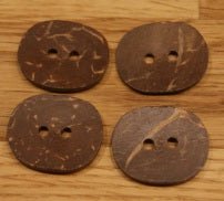 Kokos oval - 18x23 mm - Butik Maglia