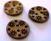 Kokosknapp 4 blommor - 15 mm - Butik Maglia