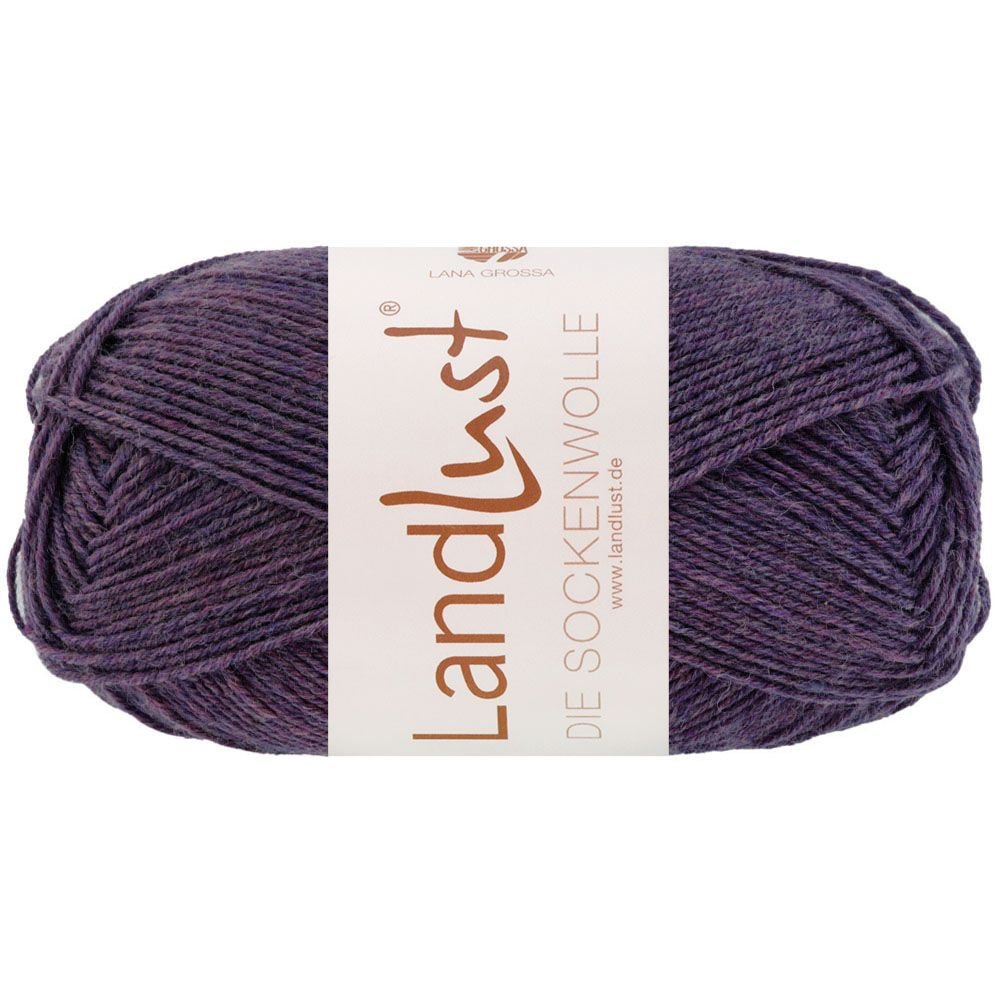 Landlust die Sockenwolle 50g Mél. - 601 Mörklila melerad - Butik Maglia