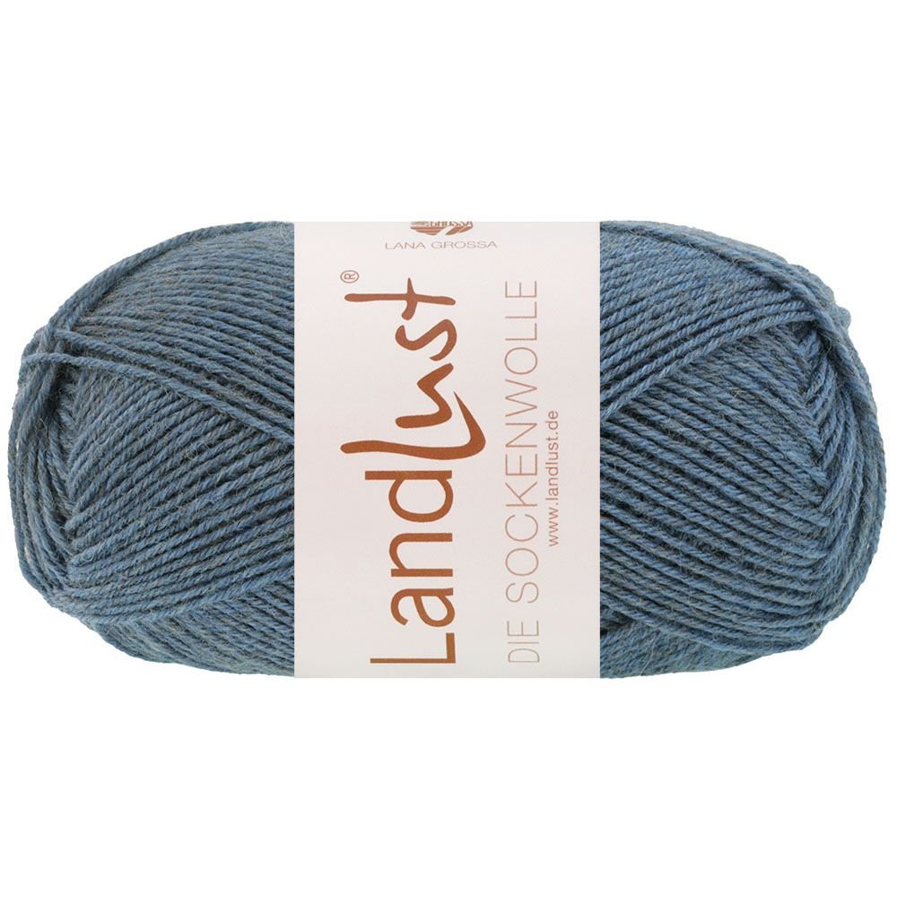 Landlust die Sockenwolle 50g Mél. - 604 Jeansblå melerad - Butik Maglia