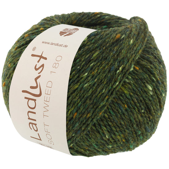 LL Soft Tweed 180 - 107 Mörkgrön melerad