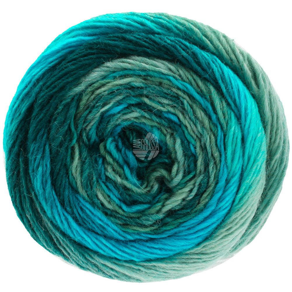 Meilenweit 100 Color Mix Soft - 8052 Blå/turkos/grön - Butik Maglia