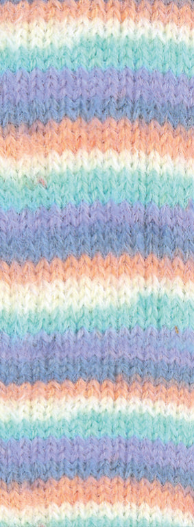 Meil. 100 Cosy Socks Multi stripes - 0153 Ljusgul/ljusblå/apelsin/lila