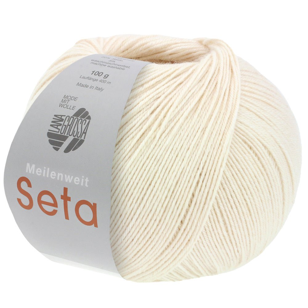 Meilenweit 100 Seta - 030 Natur/offwhite - Butik Maglia