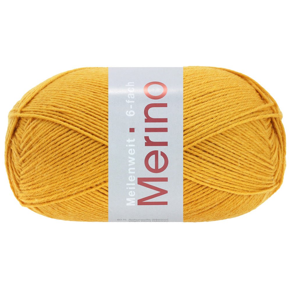 Meilenweit 6 - F 150 Merino Uni/Melange - Ockra - UTGÅTT - Butik Maglia