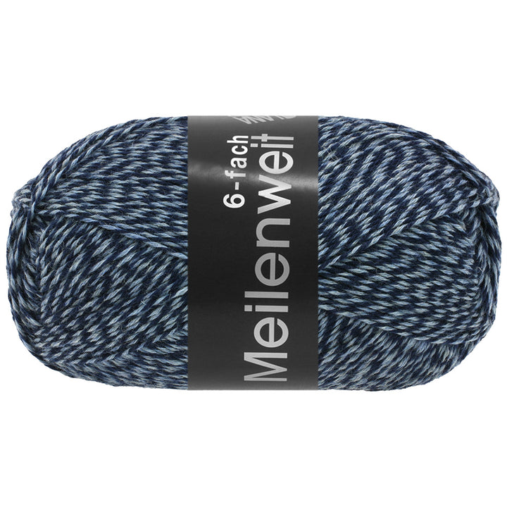 Meilenweit 6-F 150 Mouliné  - Mörkblå/ljusblå