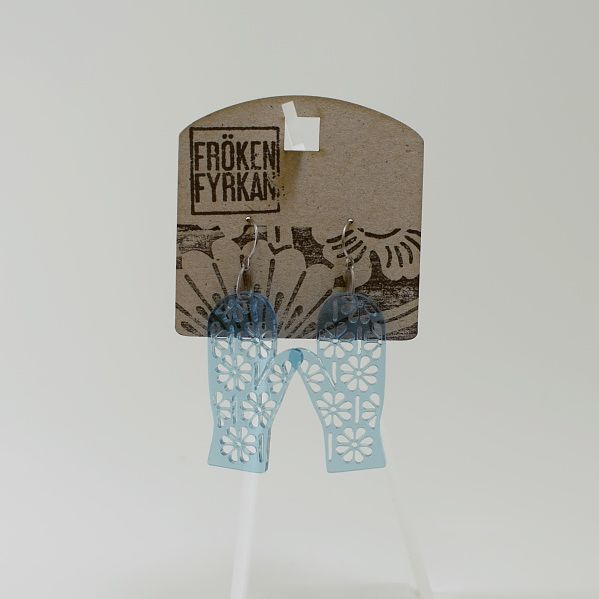 Örhänge Fröken Fyrkant - Vante Ljusblå - Butik Maglia