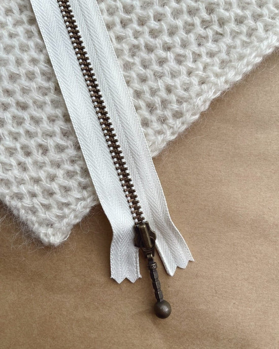 PetiteKnit Blixtlås 14 cm - Perlemor - Butik Maglia