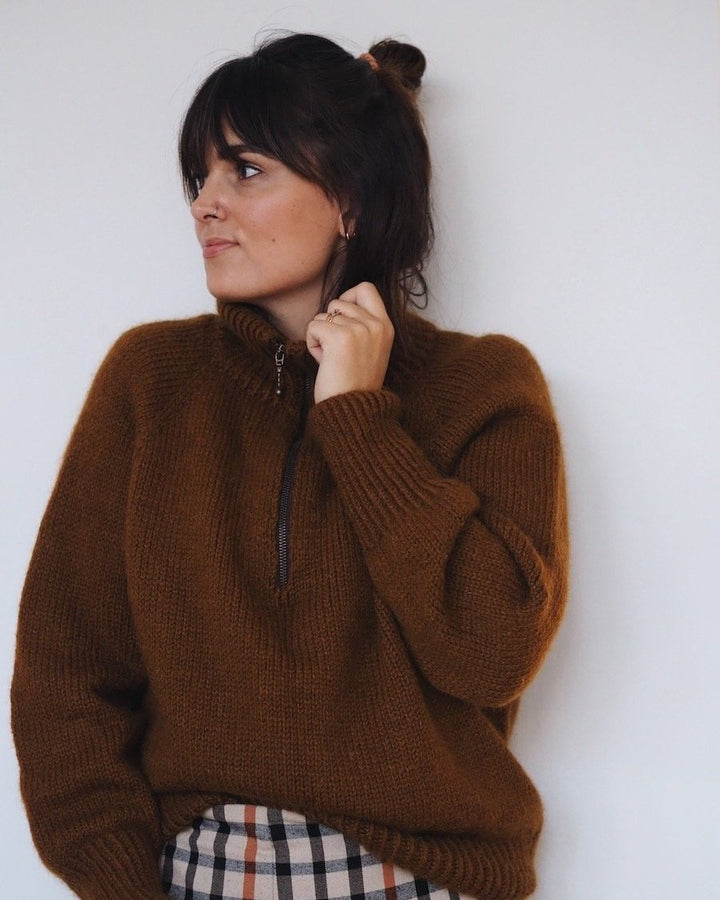 PetiteKnit Blixtlås 35 cm - Chokladbrun - Butik Maglia