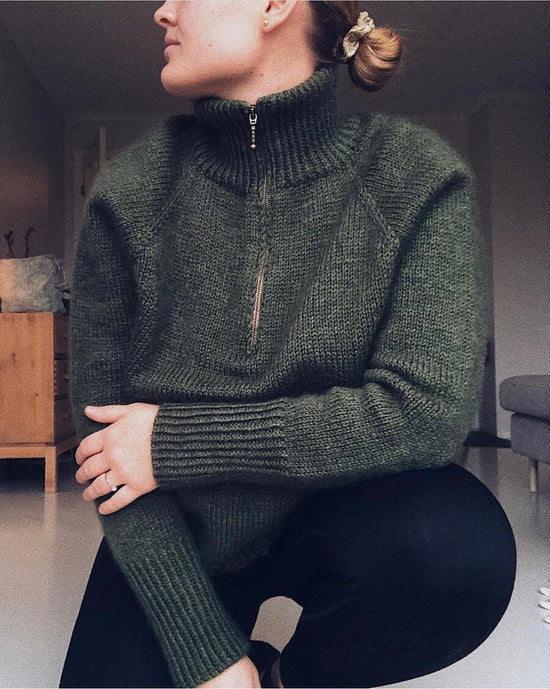 PetiteKnit Blixtlås 35 cm - Jägargrön - Butik Maglia