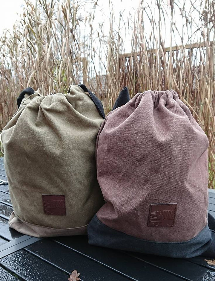 Ryggsäck i kanvas Brun - Butik Maglia