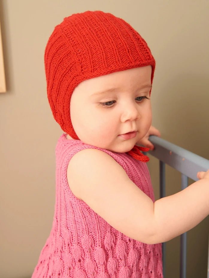 Sandnes 2407 - 5 a, b & c - Lilja singlet baby, diaper pants & bonnet - Butik Maglia