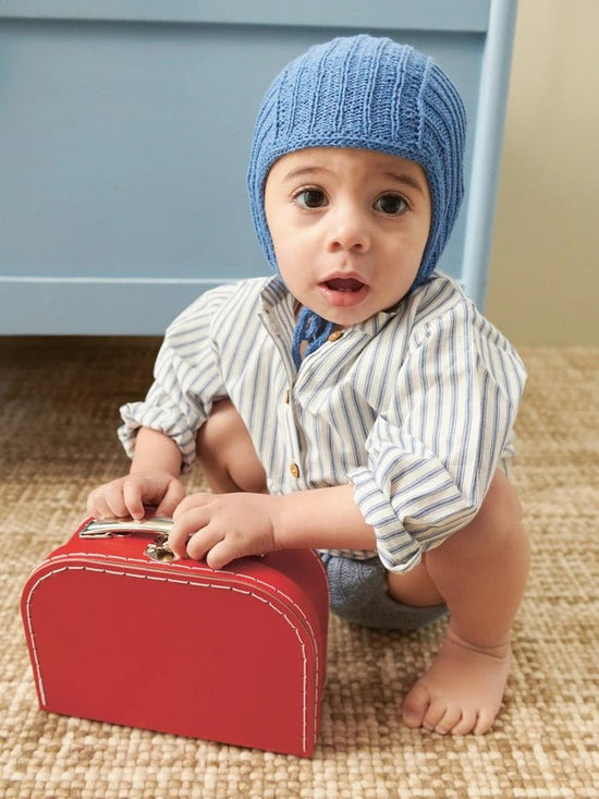 Sandnes 2407 - 5 a, b & c - Lilja singlet baby, diaper pants & bonnet - Butik Maglia