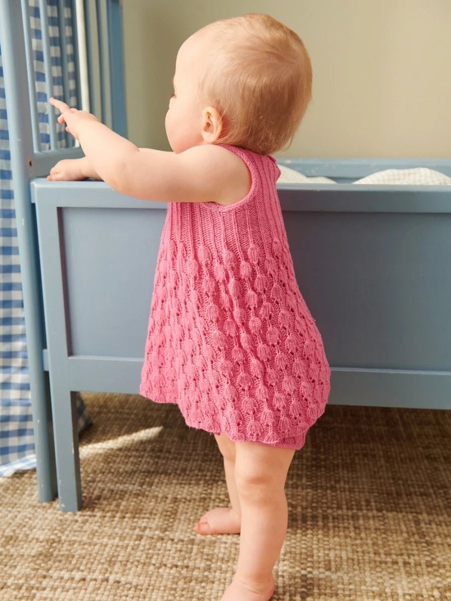 Sandnes 2407 - 5 a, b & c - Lilja singlet baby, diaper pants & bonnet - Butik Maglia