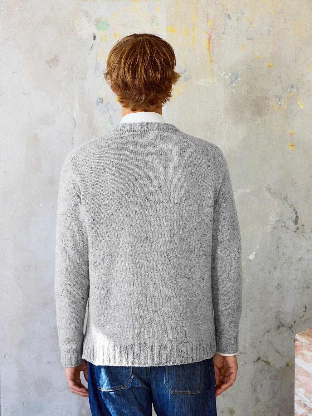 Sandnes 2412 - 8 Brendan Sweater Man Tweed - Butik Maglia
