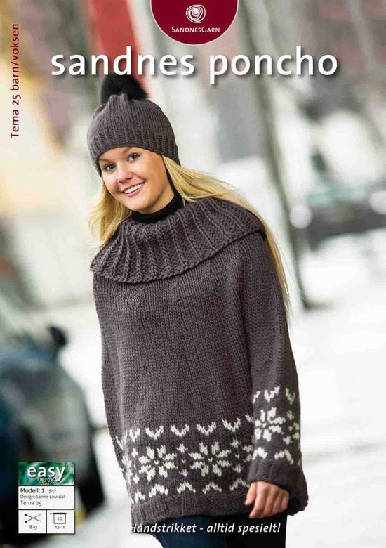 Sandnes mönster Tema 25 Poncho - Butik Maglia