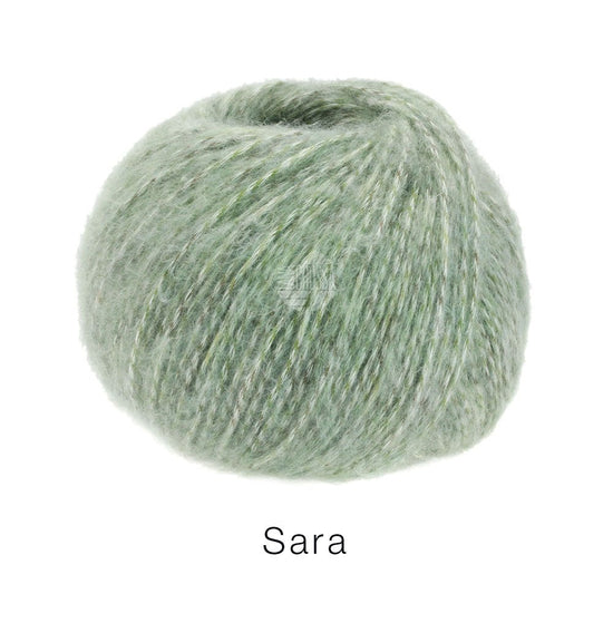 Sara - Ljus grågrön melerad - Butik Maglia