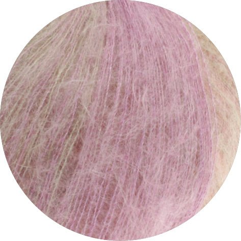 Silkhair print - blekrosa/ljung/ecru UTGÅTT REA - Butik Maglia