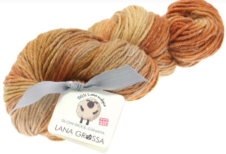 Slow Wool Canapa Hand Dyed - Sandgul/Camel/Orangebrun - Butik Maglia