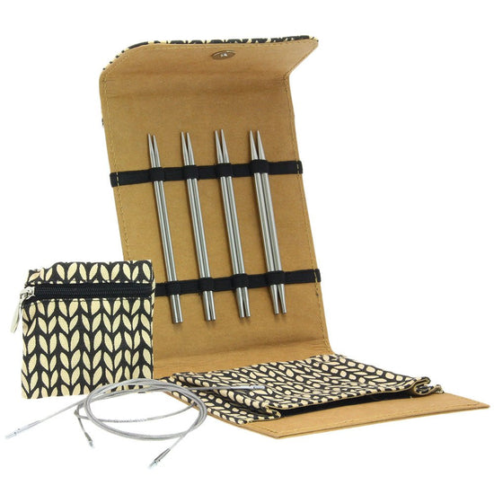 Stickset Mini KnitPro Edelstahl/Alcante - 3,0 - 5,0 mm - Butik Maglia