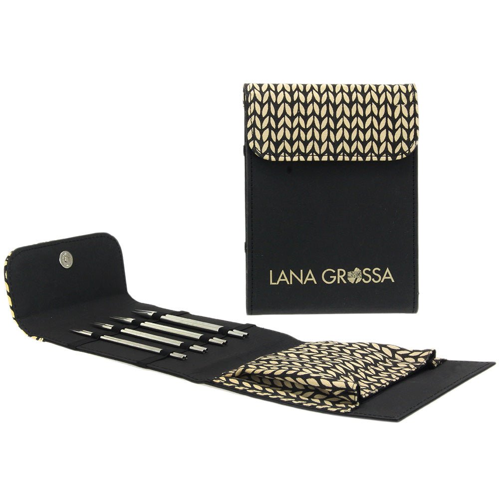 Stickset Mini KnitPro Edelstahl/Svart - 3,0 - 5,0 mm - Butik Maglia