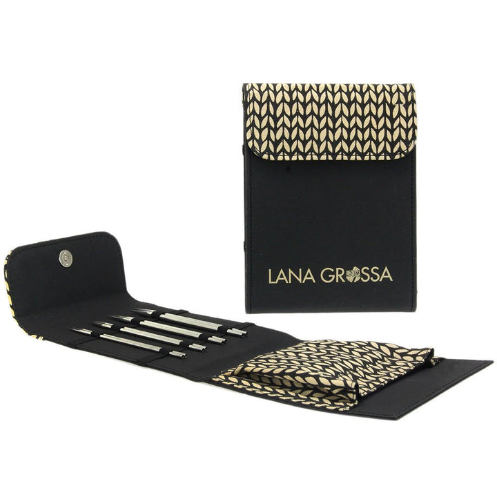 Stickset Mini KnitPro Edelstahl/Svart - 3,0 - 5,0 mm - Butik Maglia