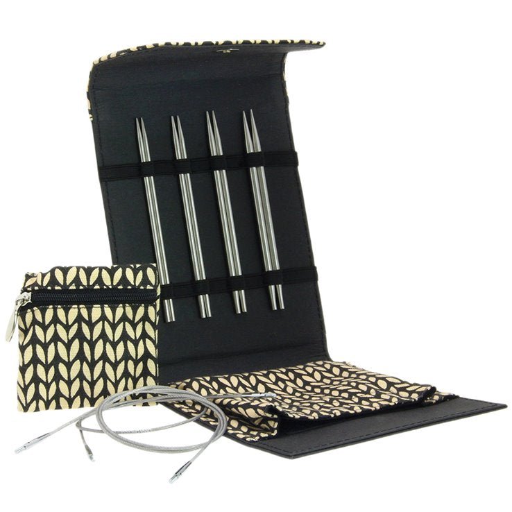 Stickset Mini KnitPro Edelstahl/Svart - 3,0 - 5,0 mm - Butik Maglia