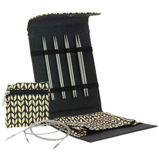 Stickset Mini KnitPro Edelstahl/Svart - 3,0 - 5,0 mm - Butik Maglia