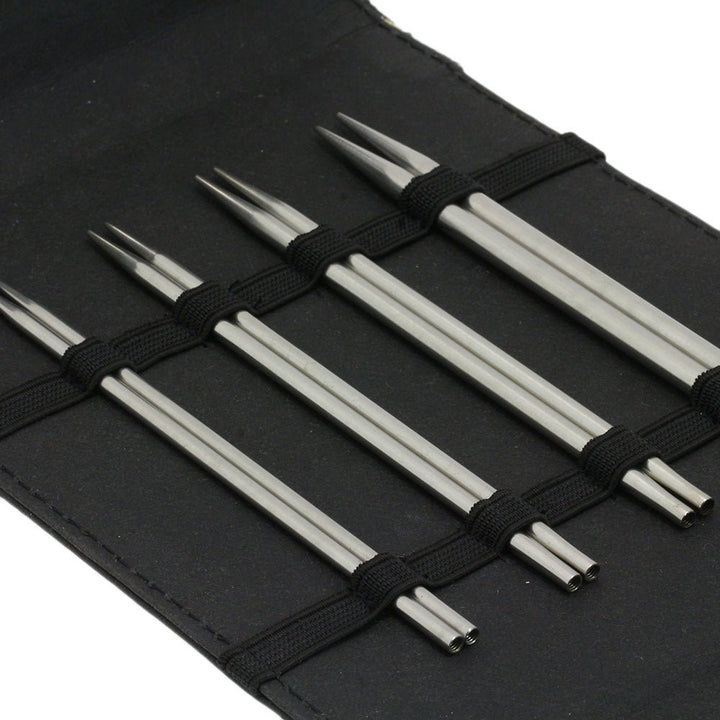 Stickset Mini KnitPro Edelstahl/Svart - 3,0 - 5,0 mm - Butik Maglia