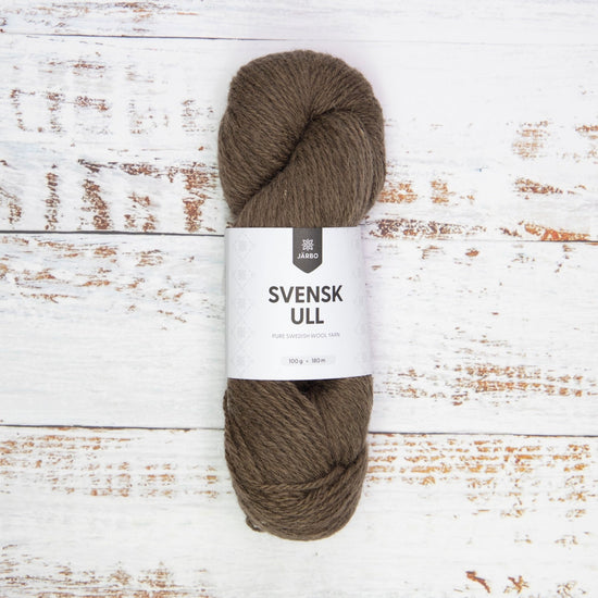 Svensk Ull 3 tr 100 g - 004 Log House Brown - Butik Maglia