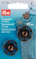Tryckknapp garn 2 st, 25 mm brons - Butik Maglia