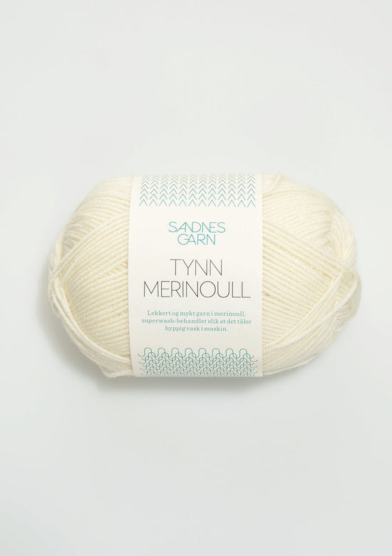 Tunn Merinoull - 1002 Vit - Butik Maglia