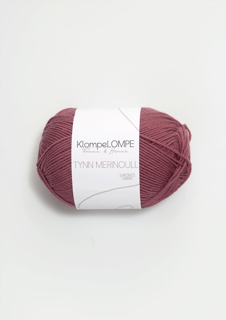 Tunn Merinoull KlompeLompe - 4344 Mörk Puderrosa - Butik Maglia