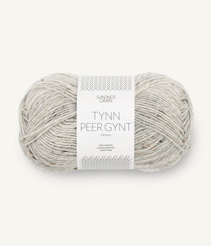 Tunn Peer Gynt - 1034 Ljus Gråmelerad med Natur Tweed - Butik Maglia