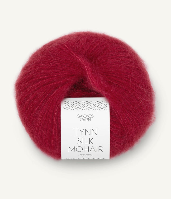 Tunn Silk Mohair - 4236 Djup röd - Butik Maglia