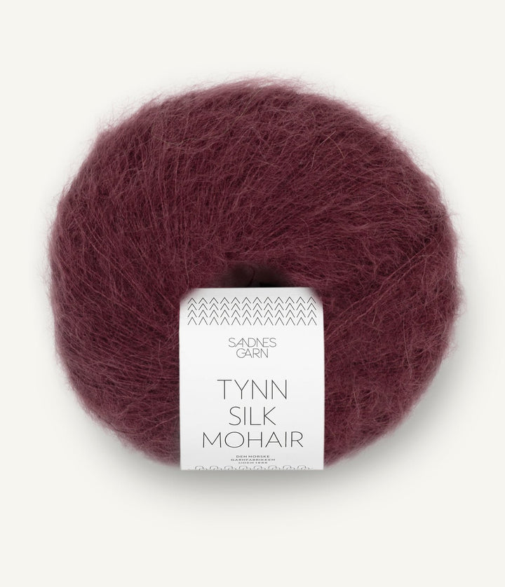 Tunn Silk Mohair - 4372 Djup Burgund - Butik Maglia