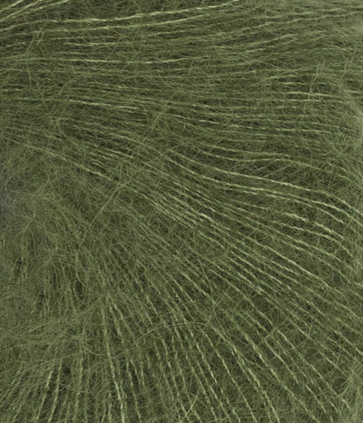 Tunn Silk Mohair - 9062 Olivgrön - Butik Maglia