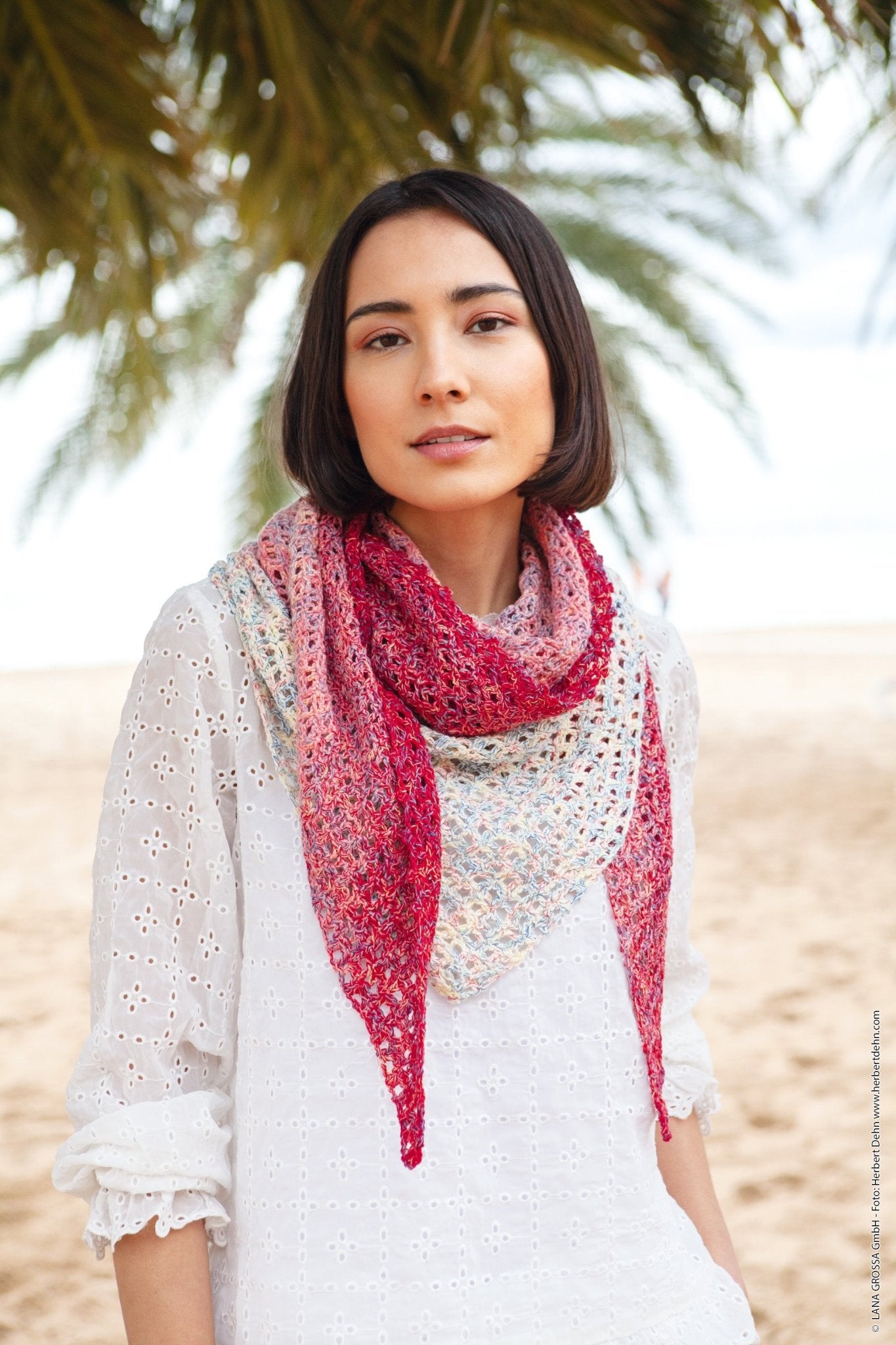 Virkad sjal mod 05 häfte Shades of Cotton 02 - eng - Butik Maglia