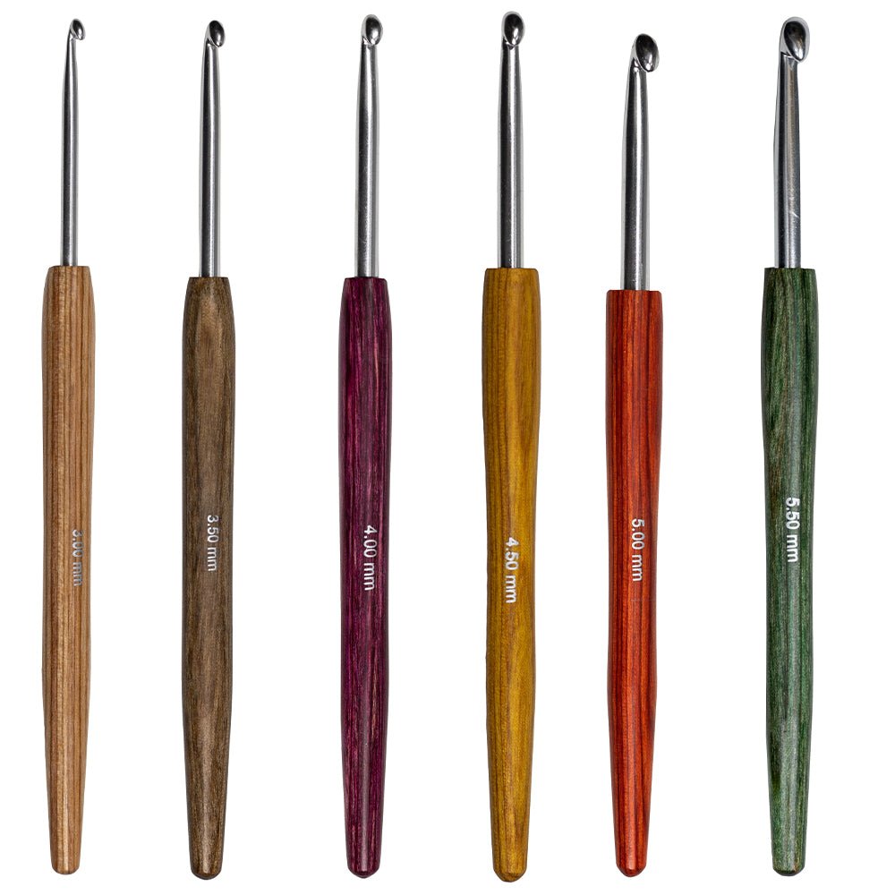 Virkset KnitPro Trä - grepp färgade 2.0 - 12.0 - Butik Maglia